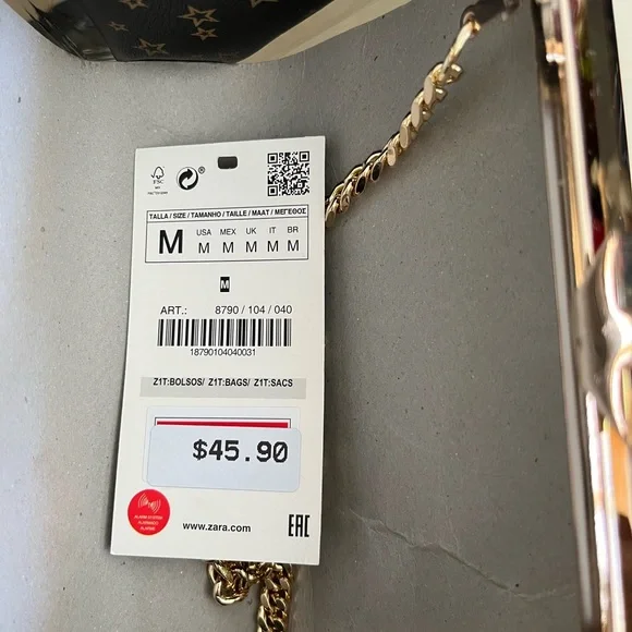 **SOLD** NWT ZARA Decorative Minaudiere (Black Evening Clutch) - Picture 9 of 9